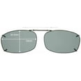 thumbnail image 2 of 3 Solar Shield Clip-on Polarized Sunglasses Size 54 rec 5 Black Full Frame New, 2 of 2