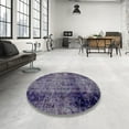 thumbnail image 3 of Ahgly Company Indoor Round Abstract Purple Abstract Area Rugs, 6' Round, 3 of 6