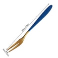 thumbnail image 3 of Cateissary Tenedor de fruta de acero inoxidable, tenedores de postre de pastel dorado, Mini tenedor encantador usado para pastel en fiesta, oro azul, 3 of 6