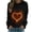 Black-B, variant on Penkiiy 3D Flame Printing Pullover for Women Women's Round Neck Flame Printed Loose Sweatshirt Long Sleeve Plunge Sleeve Top Sweatshirt