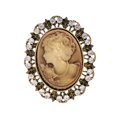 thumbnail image 1 of Broche de retrato de dama con diamantes de imitación y cierre de alfiler, alfileres decorativos para ropa B, 1 of 9