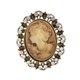 thumbnail image 1 of Broche con retrato de mujer Fernando joyería decorativa de estilo Retro con gemas, 1 of 8