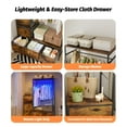thumbnail image 5 of LLappuil Clothes Rack with 5 Drawers, Freestanding Garment Rack with LED Light, Closet Organizer System, 5 of 8