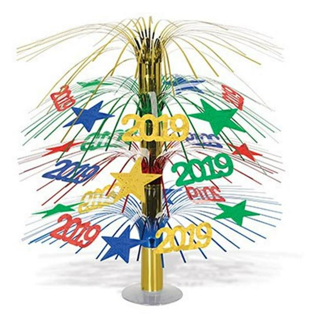 The Beistle 50675-19 Pièce Centrale en Casca 18 Pouces - 2019&44; Pack de 6 - Multicolore