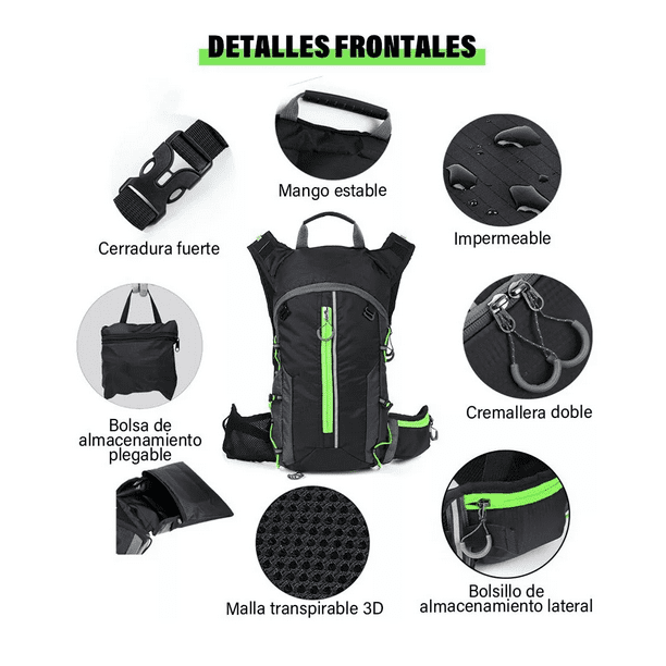 Mochila Hidratación Ciclismo Campismo Hiking+bolsa De Agua2l