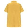 thumbnail image 6 of NAFUU Females Shirts Short Sleeve Button Down Solid Color Lapel Stylish Blouses For Women Dressy Casual, 6 of 7