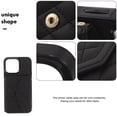 thumbnail image 3 of Minkissy Credit Card Holder Wallet Phone Case Wallet Black Cash Storage Travel 1Pack, 3 of 8