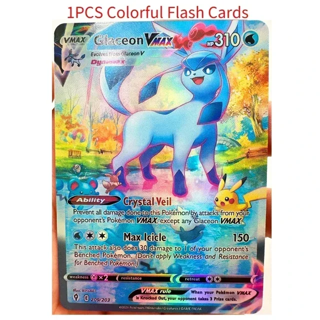 PTCG Pokemon Vmax Charizard Rayquaza Umbreon Toys, pasatiempos, coleccionables, colección de juegos, tarjetas de Anime