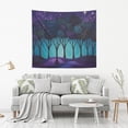thumbnail image 2 of Yayeee Tapestry Wall Hanging for Bedroom 80" x 60" Living Room Home Wall Art Decor, Purple Moonlight Forest, 2 of 7