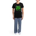 thumbnail image 4 of CafePress - Celtic Shamrocks Women's Dark Pajamas - Women's Short Sleeve Print T-Shirt and Pants Dark Cotton Pajama Set, 4 of 7