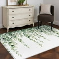 thumbnail image 3 of Green Eucalyptus Leaves 2.7x5 Area Rugs, Spring Pastoral Rustic Botanical Non-Skid Rubber Backing Large Rectangle Rugs - Living Room Bedroom Home Office, Indoor Floor Mat Carpets Washable Rug, 3 of 9