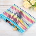 thumbnail image 5 of Bolsas de cremallera Uxcell, bolsa de documentos de nailon para maquillaje A5, bolsa de viaje, paquete de 12 en azul cielo, 5 of 5