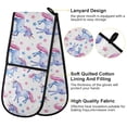thumbnail image 4 of Dailycode Double Sided Oven Mitt with Loop Heat Resistant Kitchen Long Potholders 7" x 35" Cute Watercolor Unicorn, 4 of 6