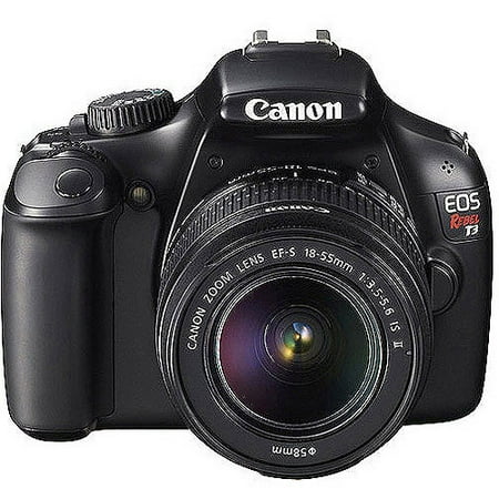 Canon EOS Rebel T3 Black 12.2MP DSLR Camera, EF-S 18-55mm 1:3.5-5.6 IS II Lens, 2.7" LCD, EOS Full HD Movie Mode