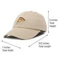 thumbnail image 4 of DALIX Pizza Slice Hat Baseball Cap in Khaki, 4 of 7
