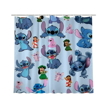 Stitch Cartoon Shower Curtain Bathroom Decoration Bath Curtain Waterproof Shower Curtain Home Decor 72 × 72 inch