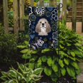 thumbnail image 2 of Blue Flowers Cocker Spaniel Flag Garden Size, 2 of 3