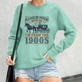 thumbnail image 2 of Wang6 Womens Plus Size Graphic Sweatshirts 1900s Letter Printed Long Sleeve Pullovers Causal Fall Crew Neck Tops Loose Fit Tshirts Green XL, 2 of 4