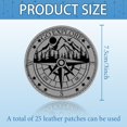 thumbnail image 3 of 25Pcs Compass Handmade PU Leather Labels Leather Tags for Crochet Items Embellishments Knit Leather Tags, 3 of 8
