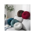 thumbnail image 4 of Velvet Pleated Round Pumpkin Pillow Couch Cushion Floor Pillow Home Decor, 4 of 4
