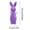 Purple, variant on Green Flocked Easter Bunny with Bow Solar Garden Statue Outdoor Decoration