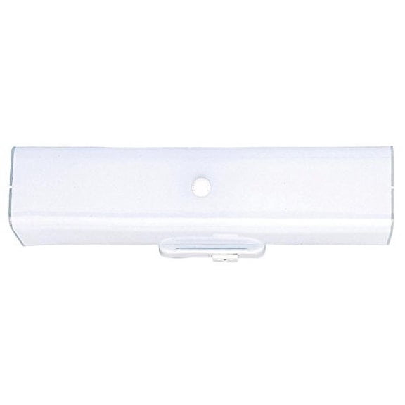 Westinghouse 6640300 Two-Light Interior Wall Fixture with Ground Convenience Outlet, White Finish Base with White Ceramic Glass