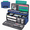 Blue, variant on LAVFOX Double Layer Cricut Carrying Case with Mat Pocket, Purple