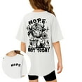 thumbnail image 3 of Tween Girls Casual Short Sleeve T Shirt Crewneck Printed Top Clothing White Size 10-11T, 3 of 7