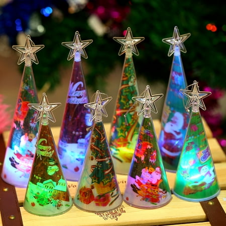 

Gwong LED Luminous Mini Colorful Christmas Tree Hanging Pendant Xmas Ornaments Decor