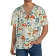thumbnail image 1 of Fotbe Garden Of Little Bunnies Camisa Estampada de Manga Corta para Hombre, Casual de Verano, Estilo Playero, Sin Arrugas-Small, 1 of 5