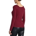 thumbnail image 3 of INSPIRE CHIC Asymmetrical Neck Shirt for Women's Button Decor Long Sleeve Pleated Casual Tops, 3 of 5