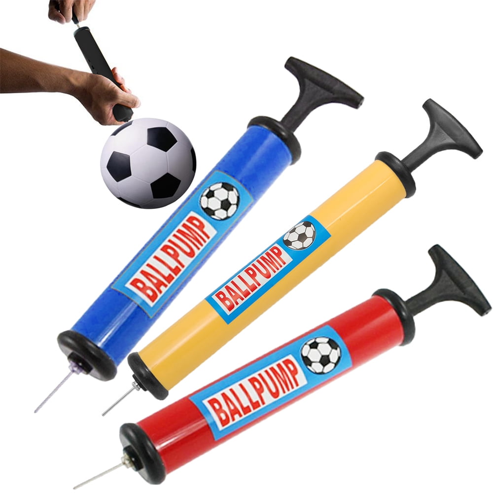 12" INFLATING HAND AIR PUMP WITH NEEDLE FOR FOOTBALL RUGBY BASKET BALLS 