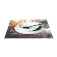 thumbnail image 3 of Horse Leaves White 12×18 inch Placemats Heat Resistant Washable Foldable Rectangular Placemats Set Decoration Indoor Outdoor for Kitchen Dining Table 4PCs, 3 of 8