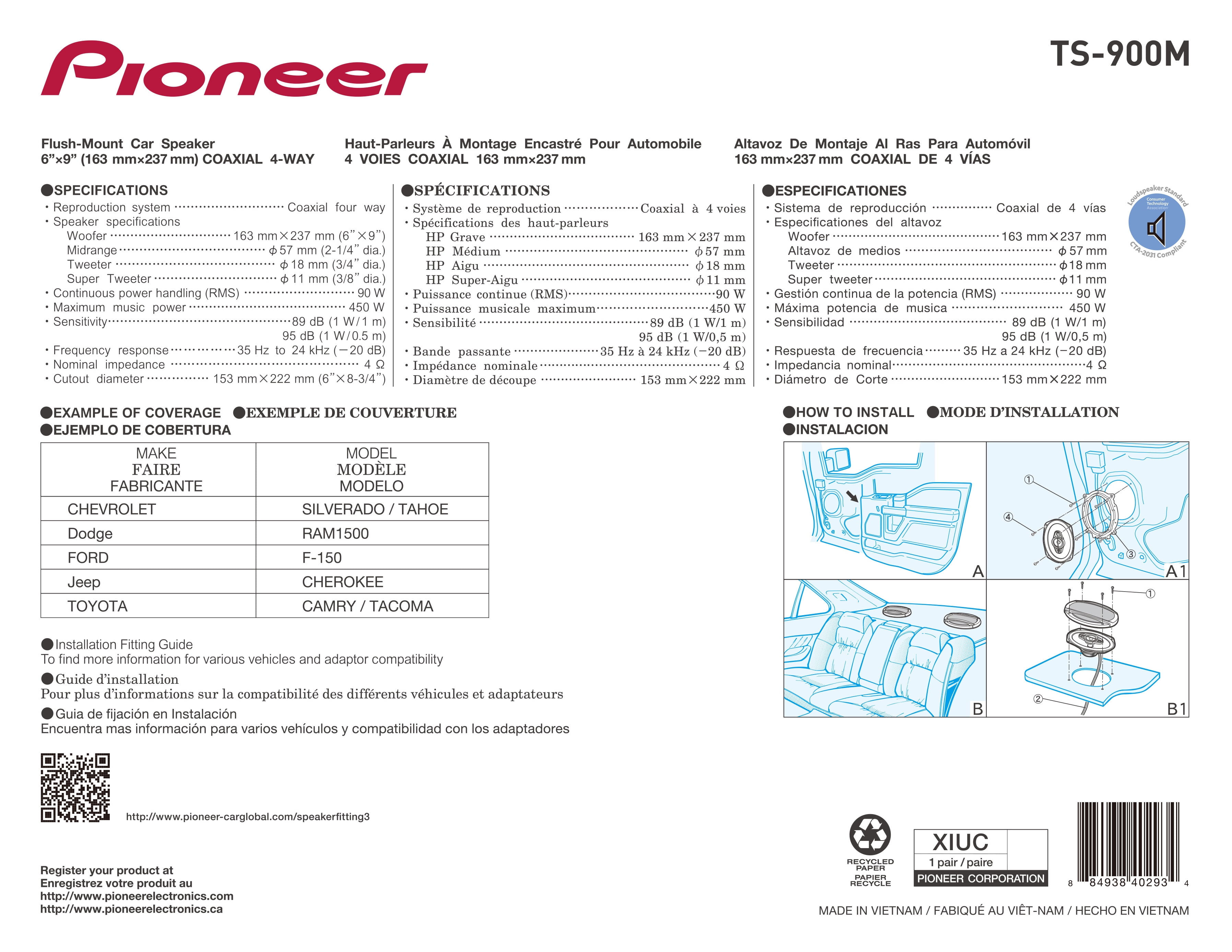 pioneer ts900m
