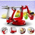 thumbnail image 2 of Hand Crank 3-in-1 Apple Peeler Metal Apple Peeler for Fruits and Vegetables, Red, 2 of 5