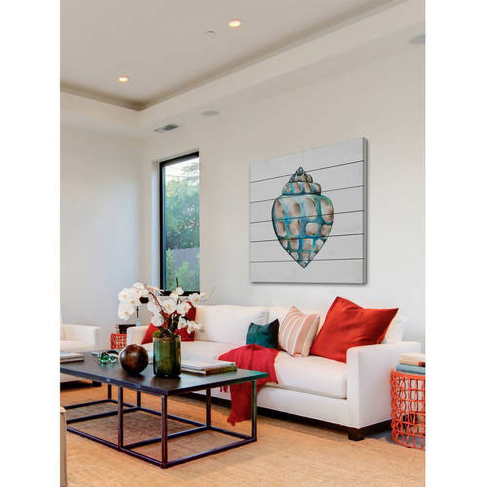 Marmont Hill "Aquarelle Shells V" Painting Print on White Wood