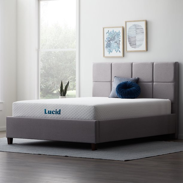 Lucid Refresh™ 12" Gel Memory Foam Mattress, Firm, Twin XL Walmart