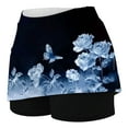 thumbnail image 6 of HaoXianJian Plus Size Women's Tennis Skirts Golf Skorts Mini Skirt Floral Print Middle Waisted Lightweight Athletic Liner Shorts Summer Clothes Casual Workout Built-in Sports Shorts Activewear S-4X, 6 of 6