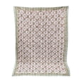 thumbnail image 4 of Vintage Hand Block Printed Kantha Quilt Indian Twin Size Bedspread Bedding Cotton Throw Floral Print, 4 of 5