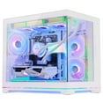 thumbnail image 3 of Hoengager Gaming PC Desktop AMD Ryzen 5 9600X Nvidia Geforce RTX 5060 Ti 8G 32GB DDR5 RAM 1TB PCIe +1TB SATA SSD 850W 80 Plus PSU, 360 AIO RGB Liquid Cooling WIFI&Bluetooth Windows 11 Pro -White, 3 of 11