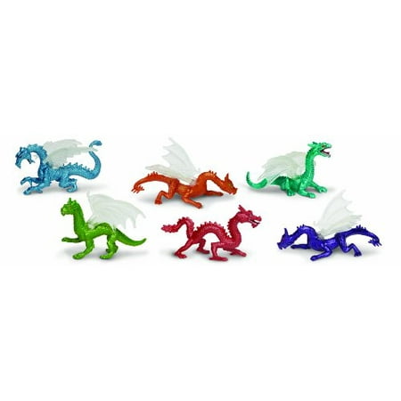 UPC: 0095866687601 | Safari Ltd. | Dragons Designer TOOB – 6 Pieces | TOOBs Collection | Miniature Toy Figurines for Boys & Girls