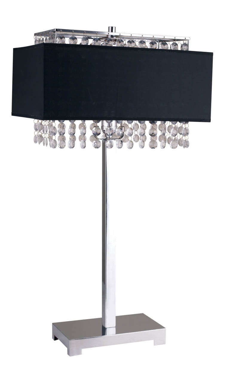 black crystal table lamp