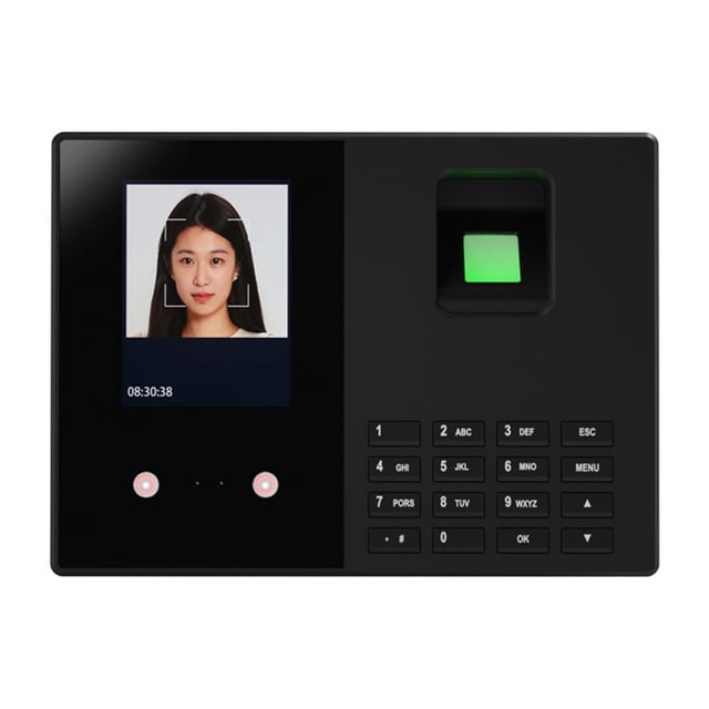 Graflsoa T200 Biometric Attendance System with Dual Camera, 2.8" Color Display, 1000 Face, 3000 Fingerprint, 1000 Palm Print & Password Capacity, 100-240V US Standard
