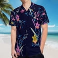 thumbnail image 5 of High Quality Hawaiian Shirts for Men Short Sleeve Aloha Beach Shirt Floral Summer Casual Button Down Shirts Blouses CPC6ZR, 5 of 7