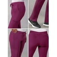thumbnail image 4 of Adar Addition Scrubs for Women - Skinny Leg Cargo Drawstring Scrub Pants - A6104T - Wine - S, 4 of 7
