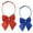 Red+Blue, variant on INSPIRE CHIC Women's Adjustable Solid Color Pre-Tied Bowknot Cute Bow Tie 2Pcs Red+Blue One Size