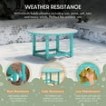 thumbnail image 6 of WestinTrends Malibu Kids Outdoor Patio Furniture HDPE 38" Wide Round Dining Table, Turquoise, 6 of 16