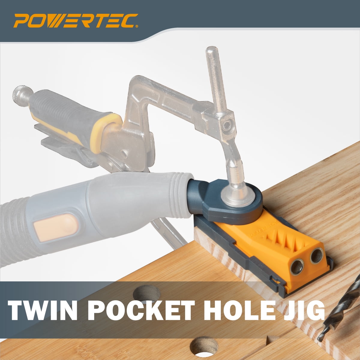 POWERTEC Pocket Hole Jig Kit, 1 Set, 71845