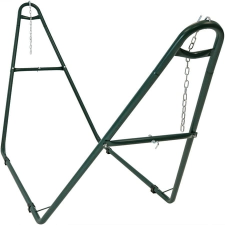 Sunnydaze Universal Multi-Use Heavy-Duty Steel Hammock Stand, 2 Person, Fits Hammocks 9 to 14 Feet Long, 550-Pound Capacity, Multiple Colors (Best Two Person Hammock With Stand)