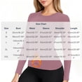 thumbnail image 3 of Fnooota Womens Thermal Tops, Base Layer Long Sleeve Crew Neck Slim Fit Layering Undershirts Pink Size L, 3 of 7